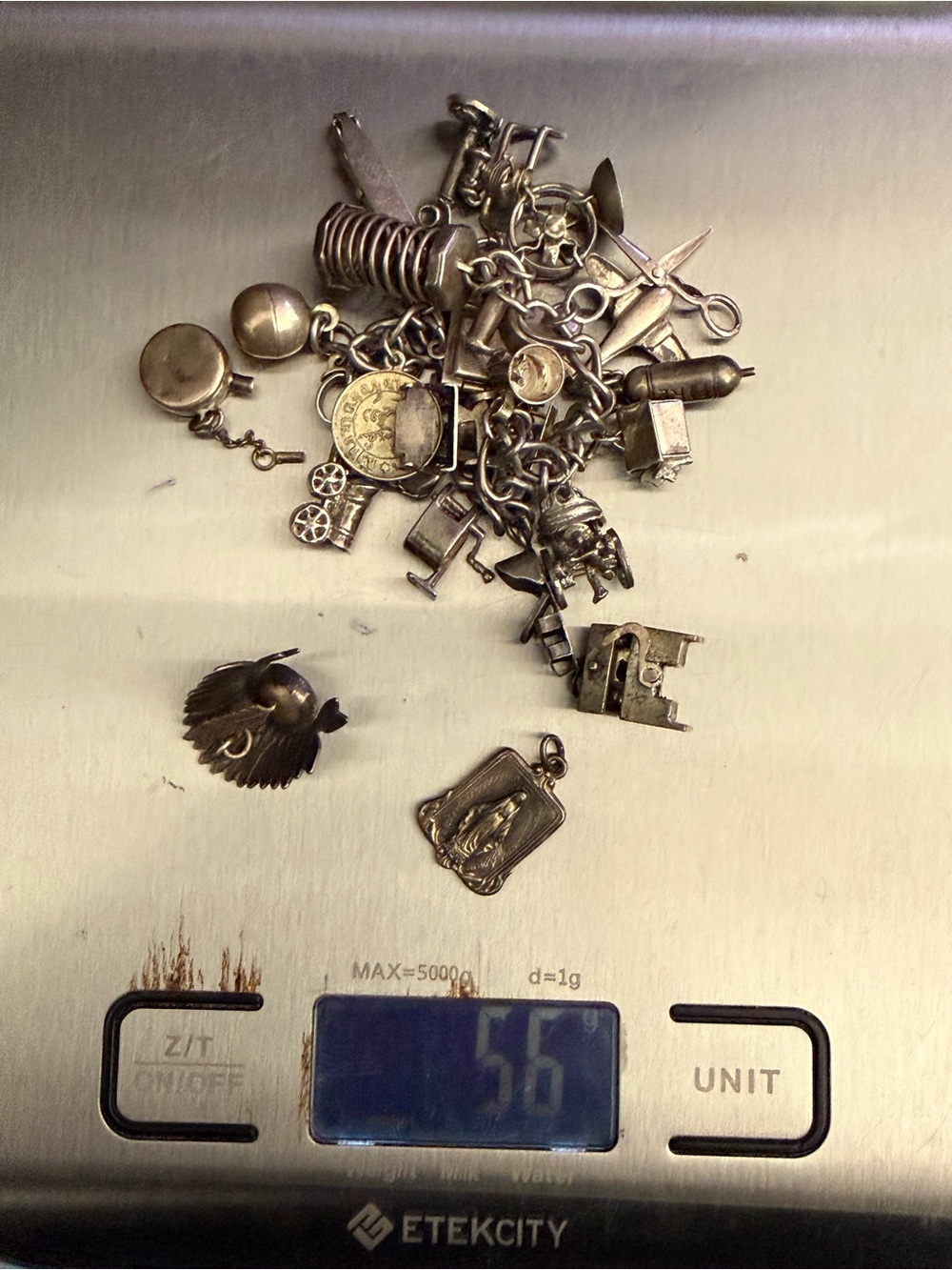 Vintage Sterling Silver Charm Bracelet with Assorted Charms - Picture 10 of 10